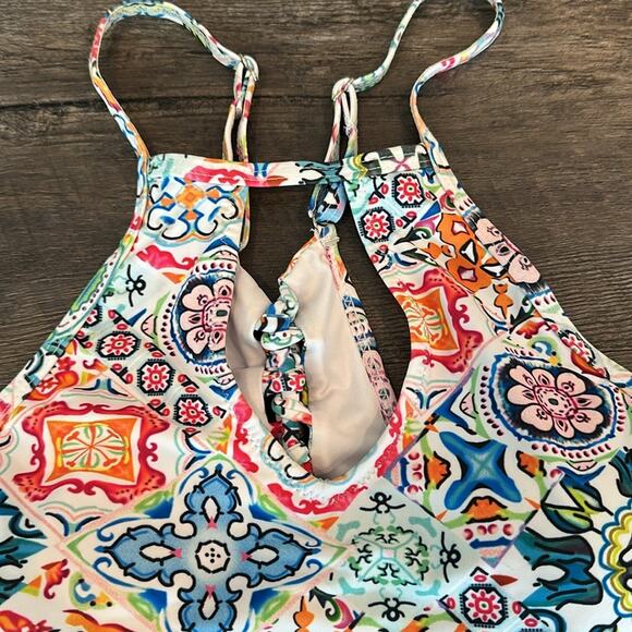 Cupshe XL/XXL Floral Paisley Print Cutout Bikini Set - Picture 3 of 11